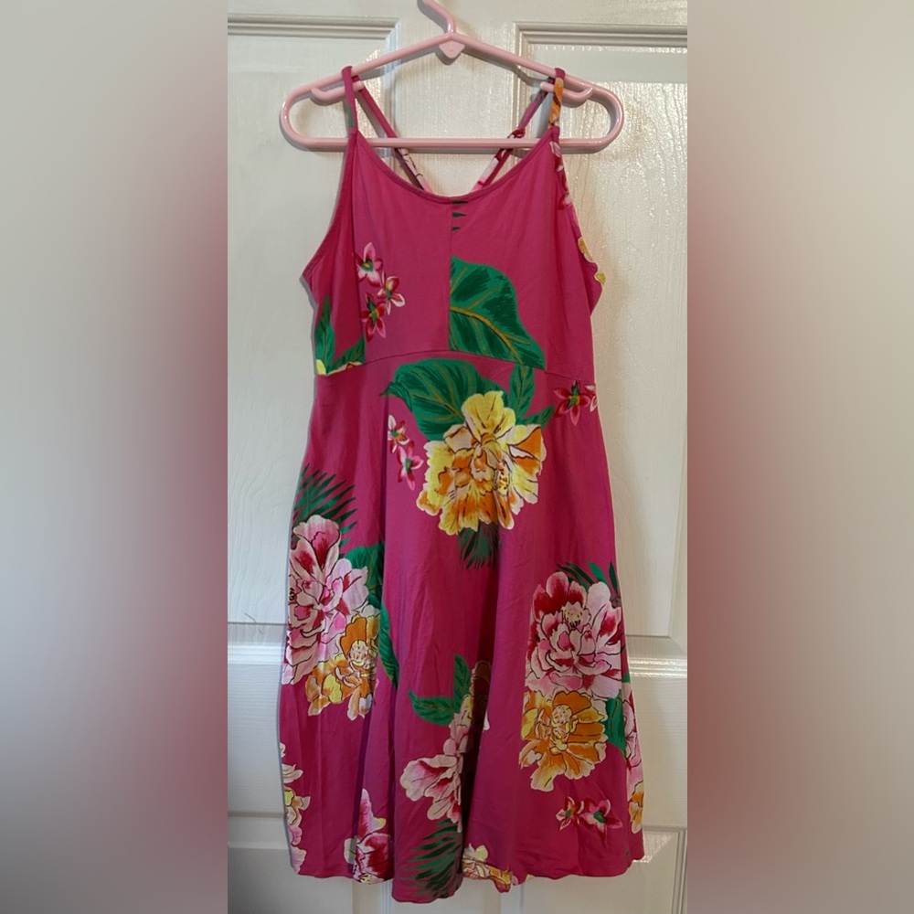 Old Navy Pink Hawaiian print strappy dress, 10/12